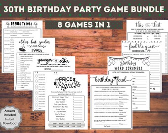 30th Birthday Trivia Etsy