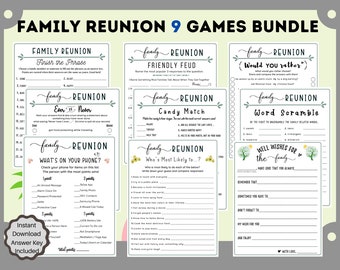 Family Reunion Game Bundle: 9 Printable Games (Instant Download)