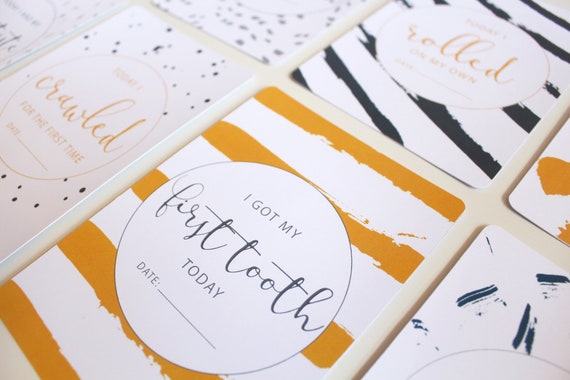 baby milestone cards etsy