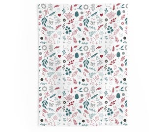 Floral Wall Tapestry, Bohemian Decor, Nature Inspired Art