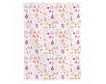 Bohemian Floral Wall Tapestry, Nature Inspired Home Decor