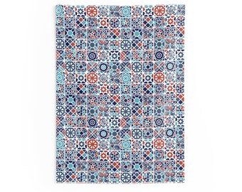 Bohemian Mosaic Wall Tapestry – Colorful Textile Art Decor