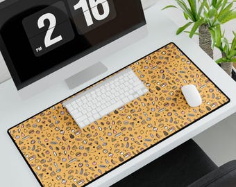 Fun Food Pattern Desk Mat – Colorful Workspace Decor
