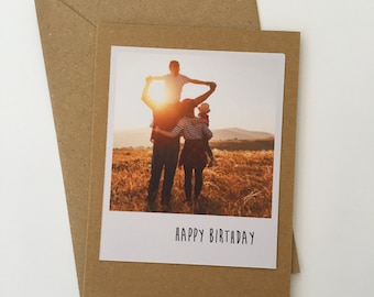 Personalised Polaroid Photo Upload Greeting Card
