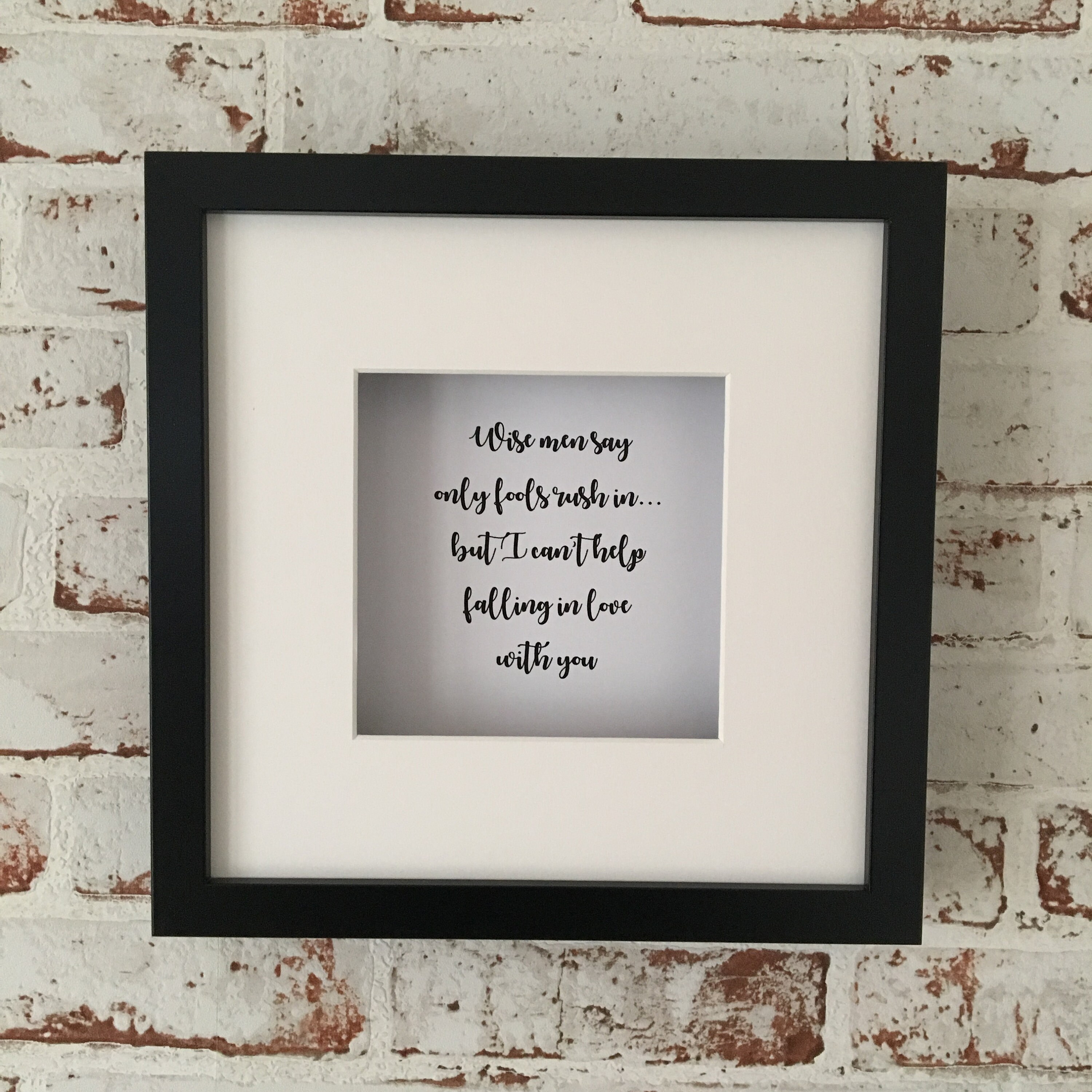 Personalised Song Lyric Box Frame Wedding Anniversary Etsy Ireland