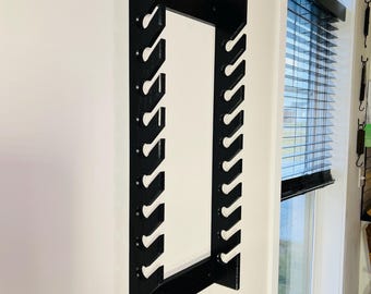 ハードウッド製20個掛け帽子ラック、壁掛け式野球帽ホルダー