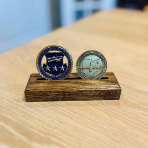Challenge Coin Display Stand Single / Double / Military / Police / Firefighter / coin holder