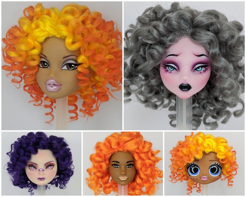 DOLL WIG Multiple Sizes and Colors Fnfdollstudio Style Etsy