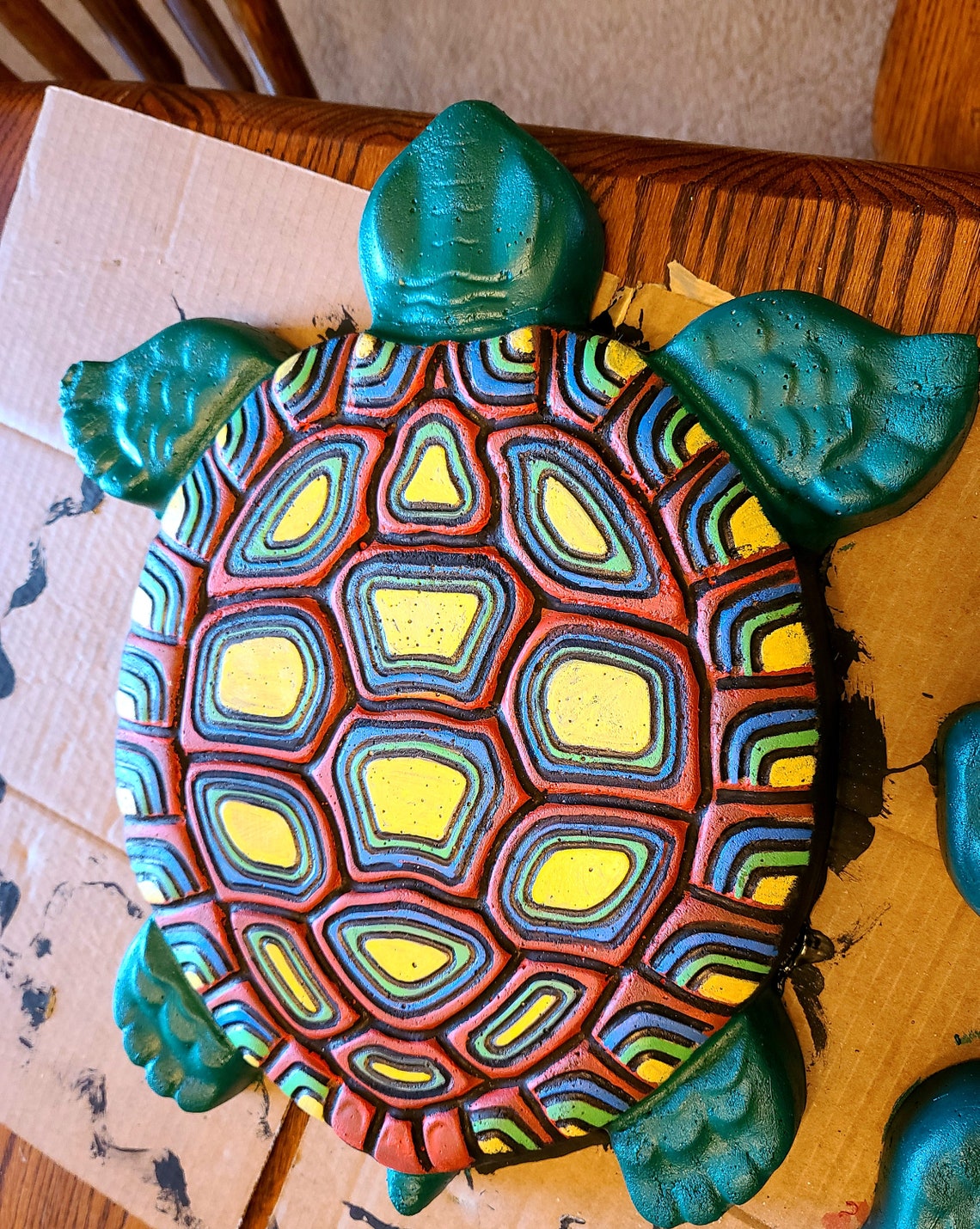 Handpainted Concrete Stepping Stones Turtle stepping stones Etsy
