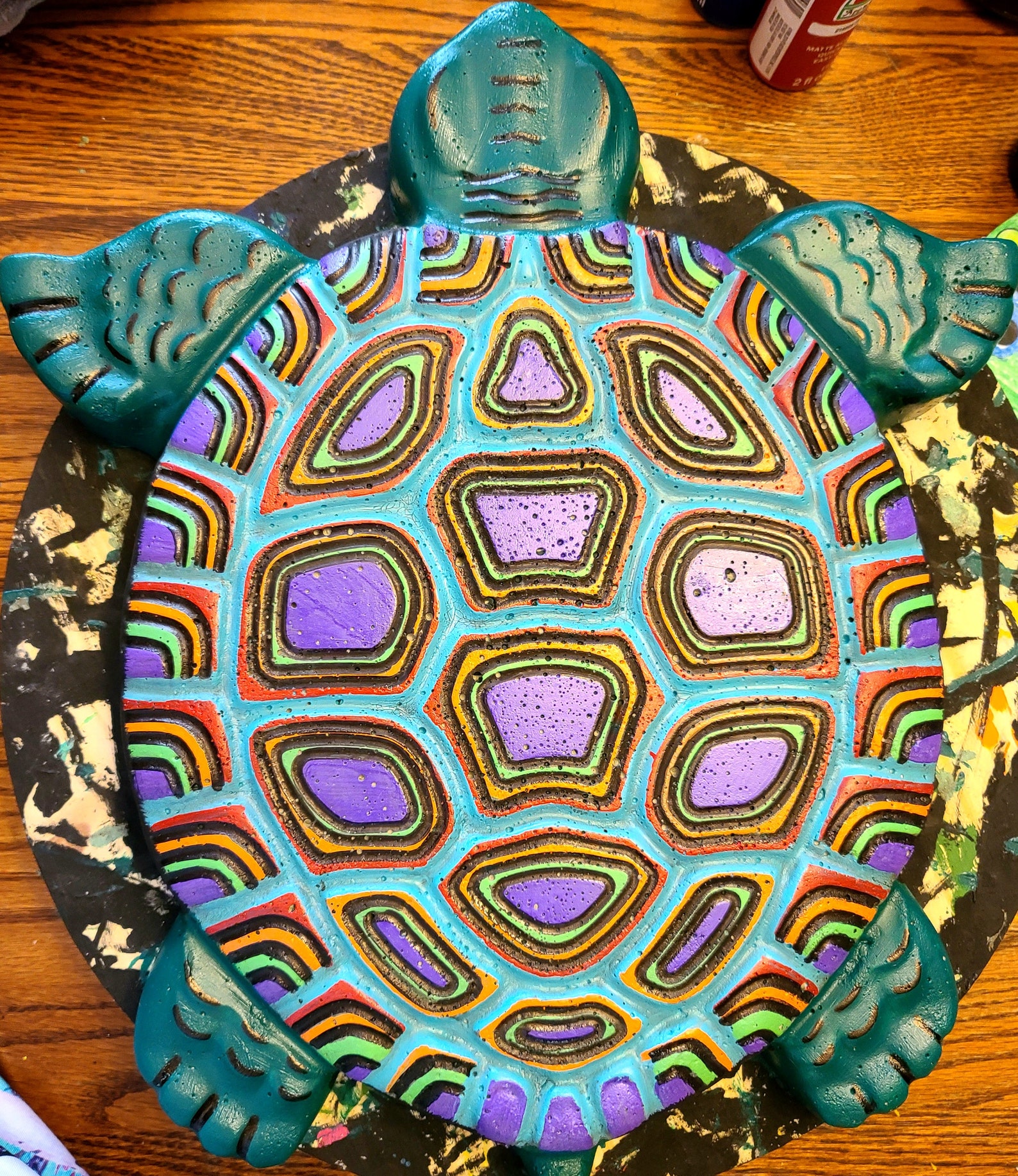 Handpainted Concrete Stepping Stones Turtle stepping stones Etsy