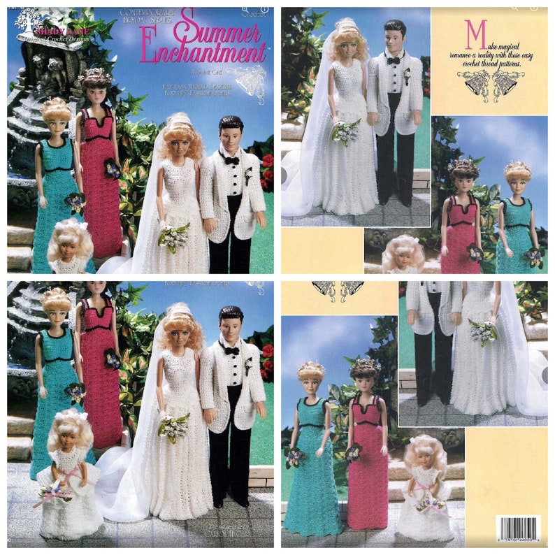 PDF English. pattern patterns dress and chic crochet accessories for Barbie English vintage magazine tutorials