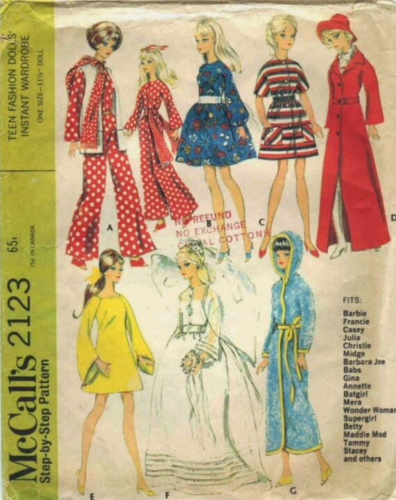 1960 barbie clothes