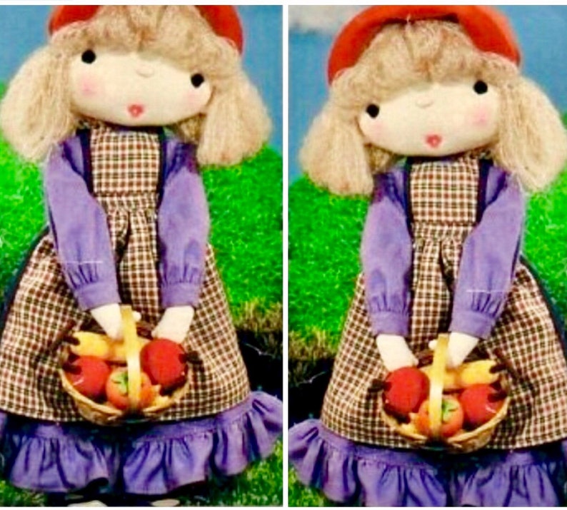 Small vintage tutorials in English pdf format rag doll Patron,pattern book-boss in PDF for model textile doll