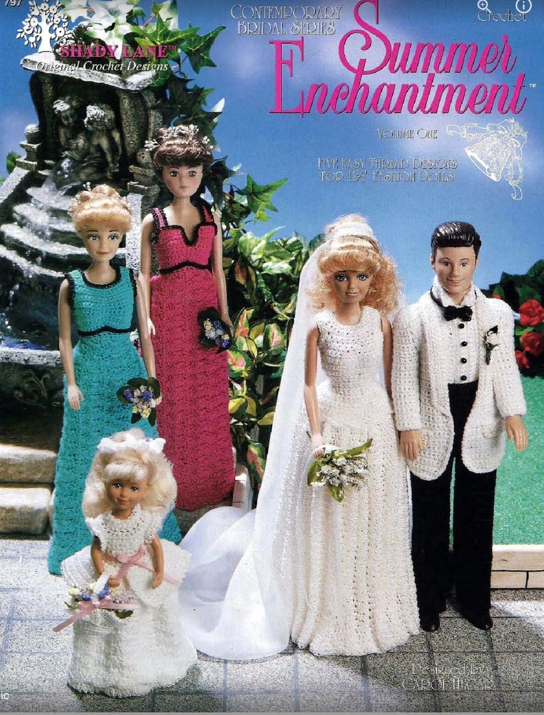 PDF English. pattern patterns dress and chic crochet accessories for Barbie English vintage magazine tutorials