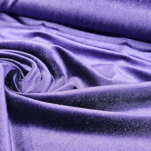 Dark purple Silk Velvet Fabric – Luxury Stretch Velvet by the Meter for Dresses, Gowns, Jackets, Skirts, Costumes and Sewing Projects