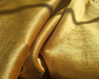 Gold silk velvet fabric, Luxury silk velvet fabric, by the yard, fabric per yard, 34 colors 140cm-55 inches width upholstery fabric