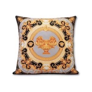 Luxury pillow Decorative pillowcase Printed pillowcase Seat cushion Gold and Red Patterned Pillow Bed pillow Home textile