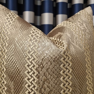 Brown gold snake print throw pillow , custom size,  high quality fabric, sofa pillow, bed pillow,decorative pillow, home, hotel textile