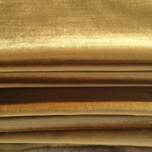 Gold Silk Velvet Fabric, Luxury Silk Velvet Fabric, by the Yard, Fabric ...