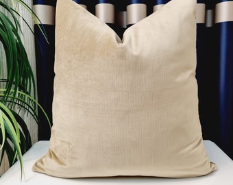 Beige luxury velvet pillow, cream velvet fabric, luxury fabric upholstery fabric, custom size