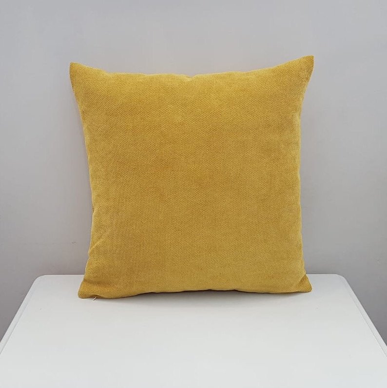 seat cushion yellow decorative pillow lemon yellow pillow handmade 16 x16 Yellow velvet pillow case