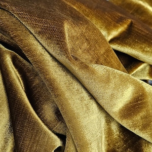 Bright Mustard paste silk velvet fabric, ( color10 ) Luxury velvet fabric, sofa fabric, furniture fabric, chair fabric,140cm-55 inches wide