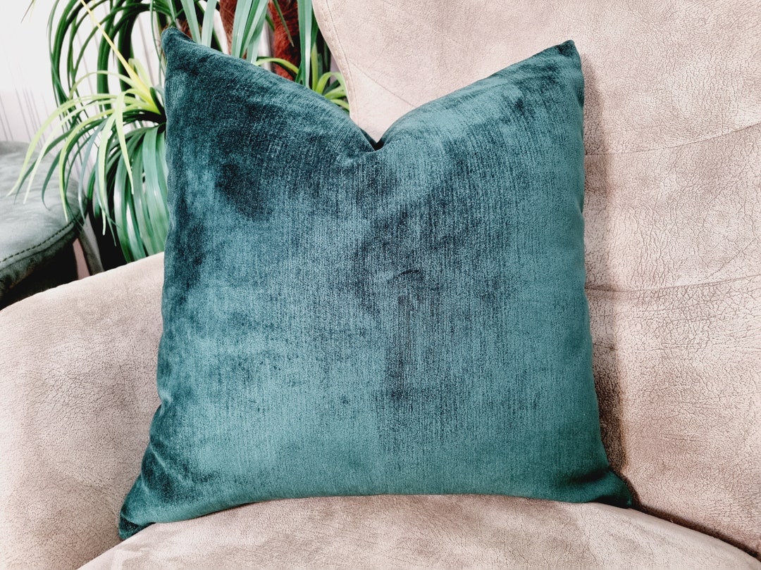 Luxury Dark Green Velvet Pillow Covervelvet Pillowsgreen Etsy