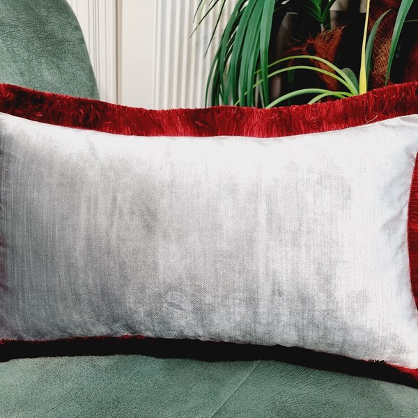 Silver Throw Pillow Etsy