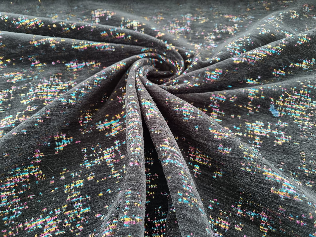 Luxury Velvet Black Color Fabric Black Upholstery Velvet - Etsy