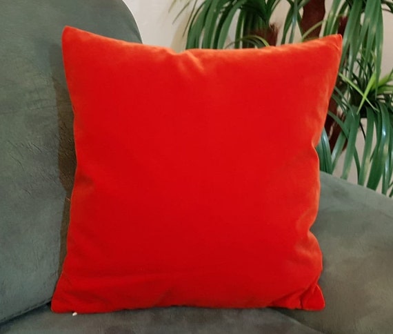 Blood Red Velvet Pillow Case Soft Velvet Fabric Red Pillow Etsy