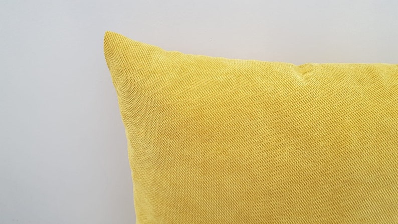 seat cushion yellow decorative pillow lemon yellow pillow handmade 16 x16 Yellow velvet pillow case