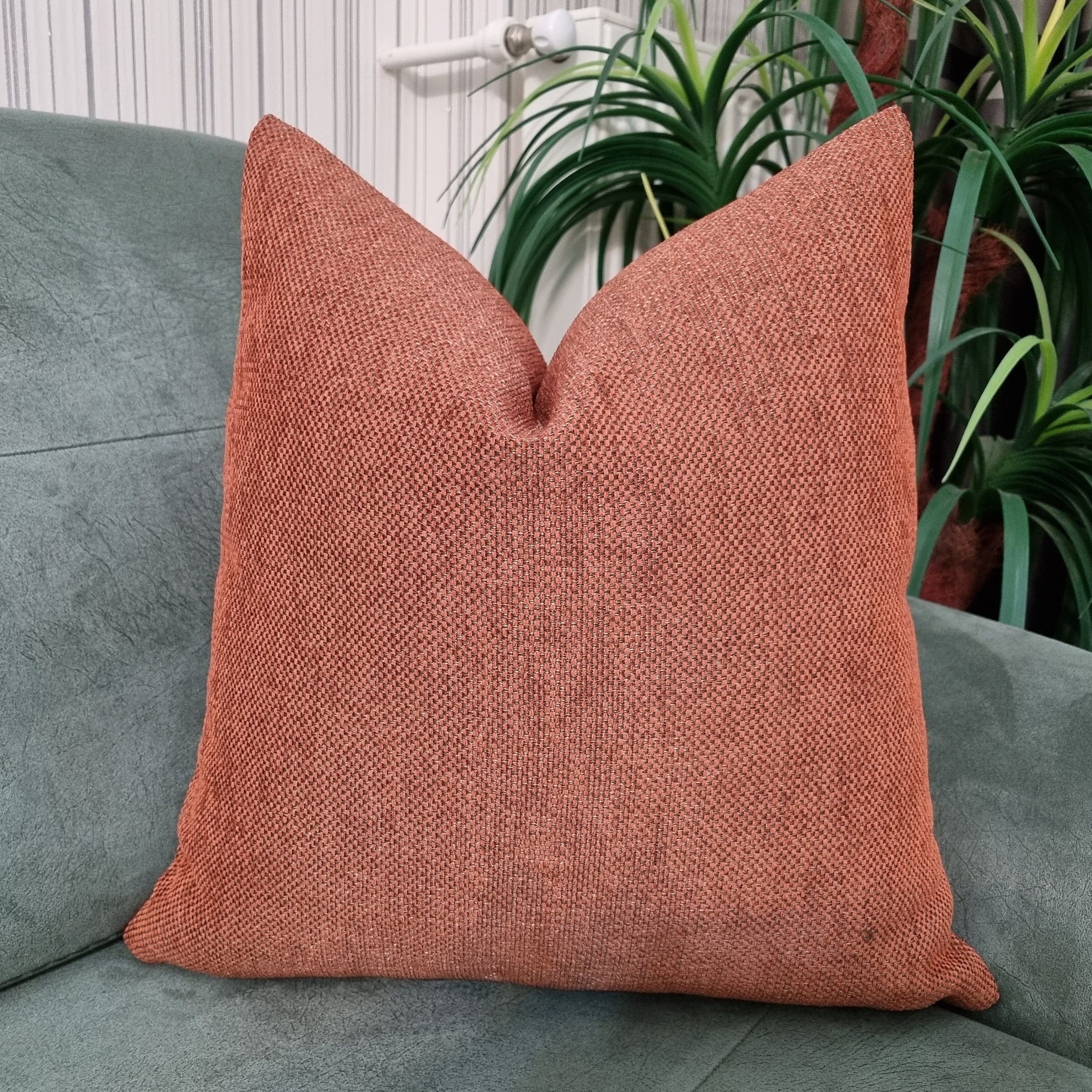 Contorno Small Linen Pillow Cover - Orange