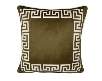 Grey&Brown Patterned Pillowcase, Velvet Pillowcase , Luxury Pillowcase, Decorative Pillowcase