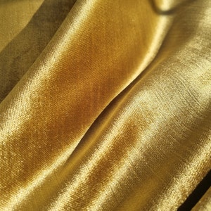 Gold silk velvet fabric, Luxury silk velvet fabric, by the yard, fabric per yard, 34 colors 140cm-55 inches width upholstery fabric
