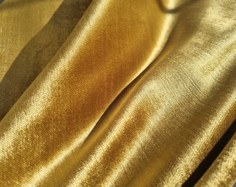 Gold silk velvet fabric, Luxury silk velvet fabric, by the yard, fabric per yard, 34 colors 140cm-55 inches width upholstery fabric