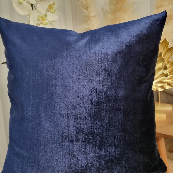 Dark Blue Pillow Etsy