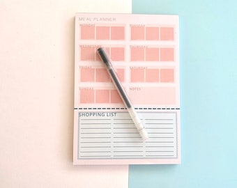 Weekly Meal Planner A5 Memo Pad - 50 Page Notepad