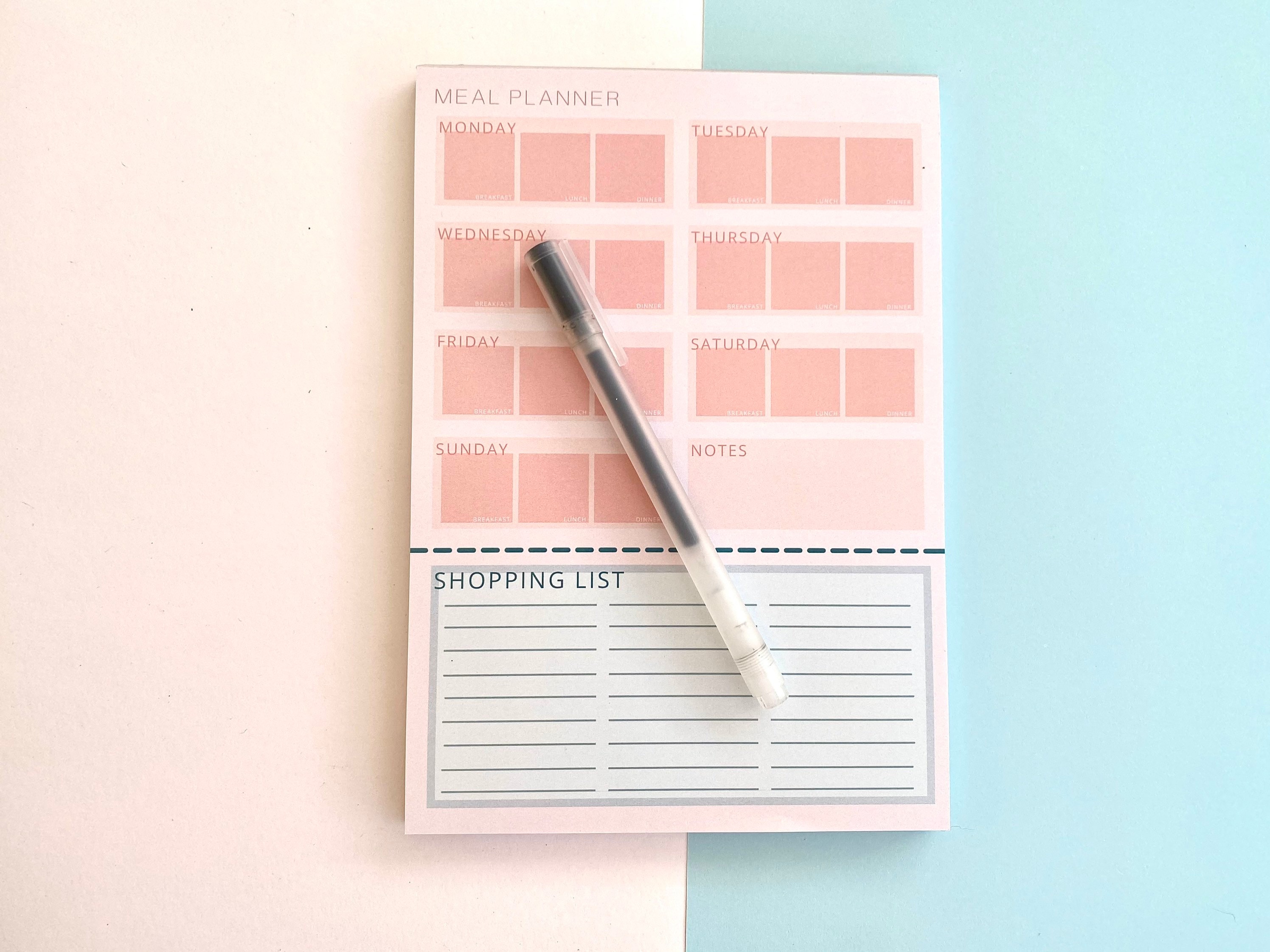 Weekly Meal Planner A5 Memo Pad 50 Page Notepad Etsy UK