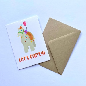 Party Llama - Carte de voeux d'anniversaire, de célébration