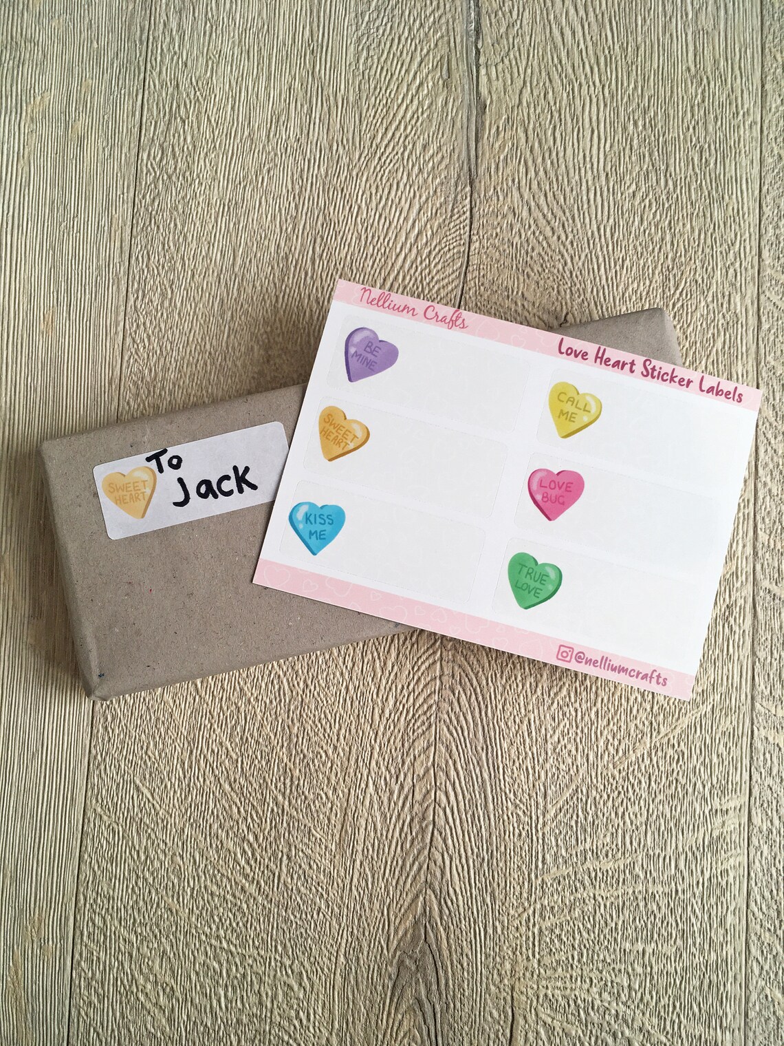 Heart Label Gift Tag Stickers Labels Love Heart Sweets Etsy
