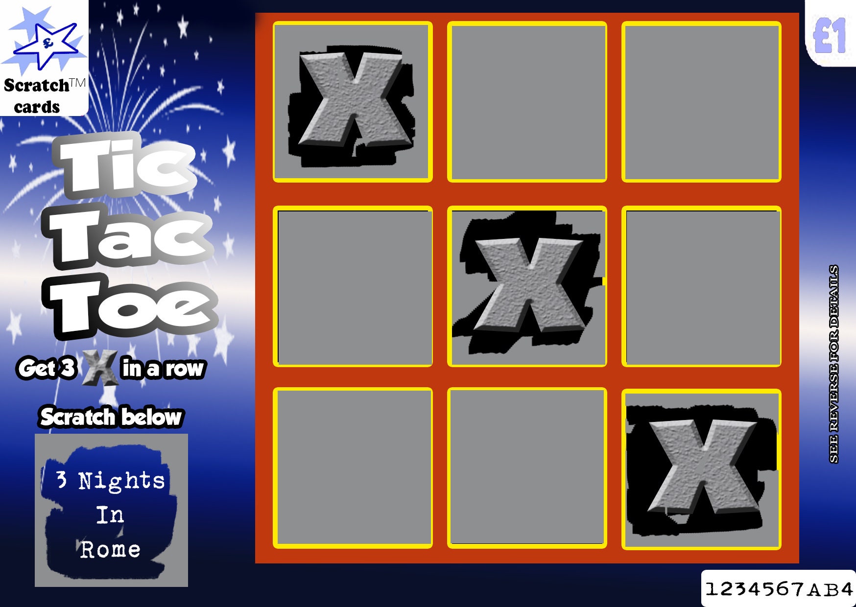 Personalised Holiday Scratch Card Tic Tac Toe Surprise Gift Etsy UK