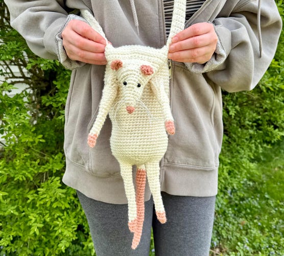Digital Download Rat Pouch Crochet Pattern
