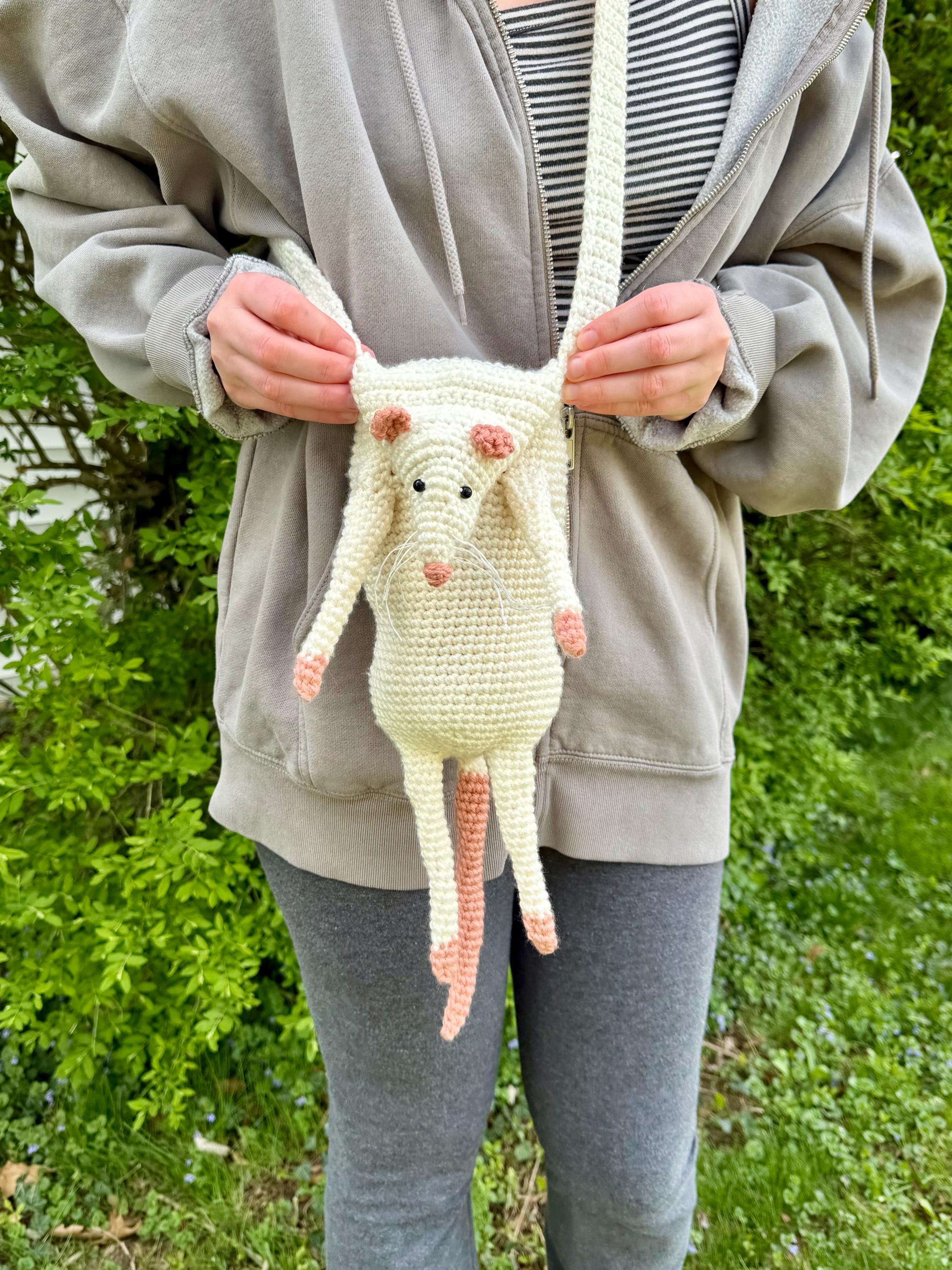 37 Rat Crochet Patterns: Amigurumi Rats, Mice, and Whimsical Rodent Designs 34 Rat Pouch Crochet