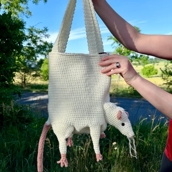 Digital Download Rat Tote Bag Crochet Pattern