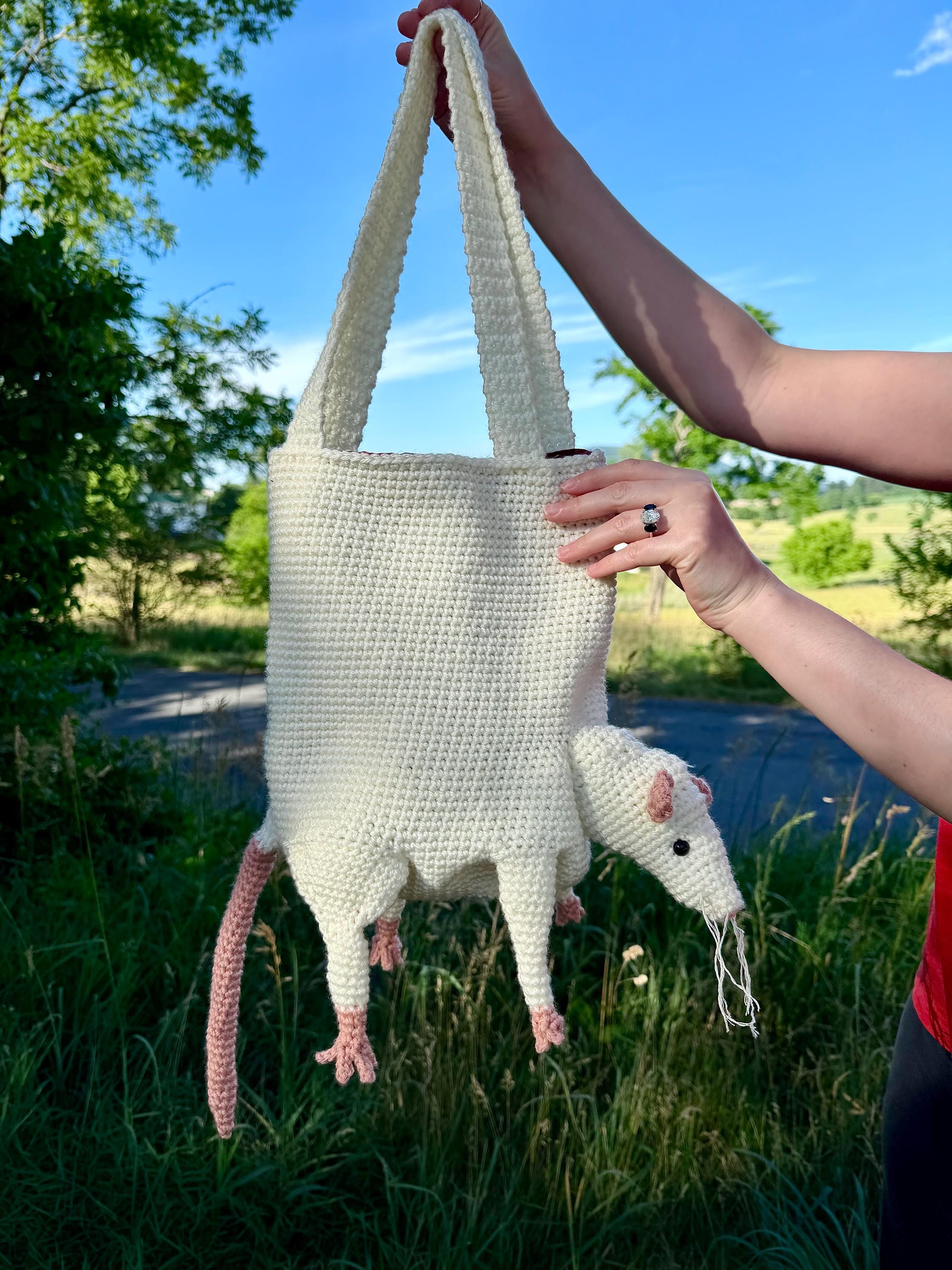 37 Rat Crochet Patterns: Amigurumi Rats, Mice, and Whimsical Rodent Designs 35 Rat Tote Bag Crochet