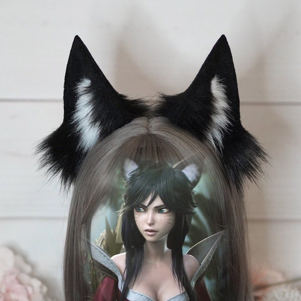 Ahri Cinematic Black Fox Wolf Ears League of Legends