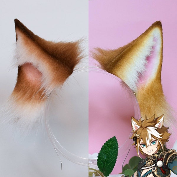 Genshin Impact Gorou Hina Cosplay Ears