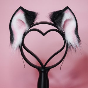 Cat Ears Kitty Ears Faux Fur Ears in Black Animal Ears