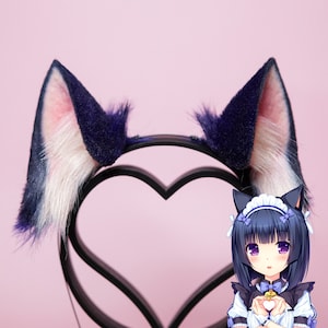 Nekopara Shigure inspired Cosplay Cat Ears in Dark Blue