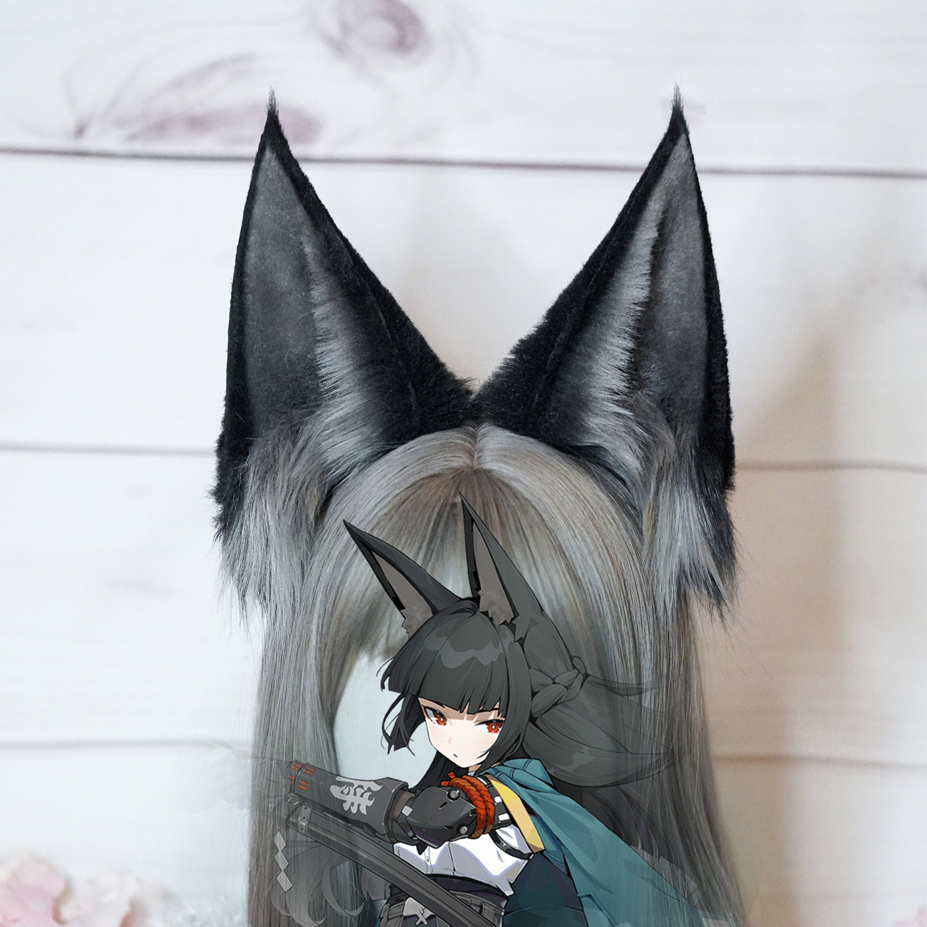 ZZZ Zenless Zone Zero 星見みやび コスプレ耳 - ブラックグレー ZZZ Zenless Zone Zero 星見みやび コスプレ耳 - ブラックグレー